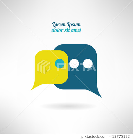 Simple chat icon in modern flat design. Vector 15775152