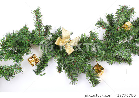 New year firtree branch with present bags 15776799