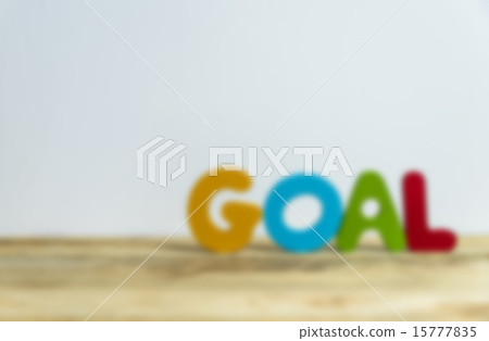Colorful wooden word Goal with white background6 15777835