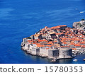 Dubrovnik Old Town and the blue sea (Europe, background material, landscape) 15780353