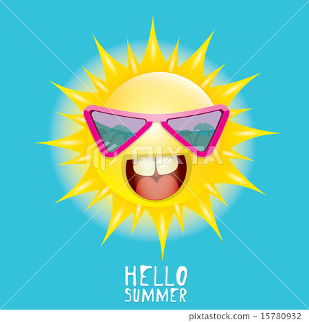 Hello Summer. vector summer smiling sun 15780932