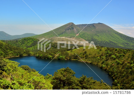 從Shiratoriyama“韓國達克（Kaku Kitakake），硫磺島和白紫色池塘（比薩池）”的霧島喇嘛山 15781786