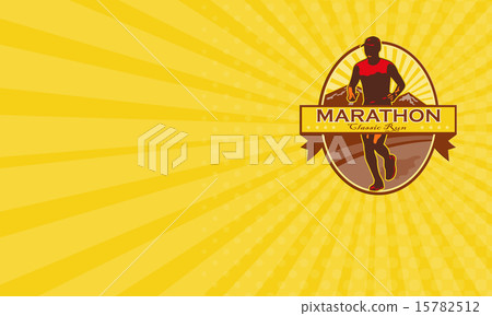 Business card Marathon Classic Run Retro 15782512