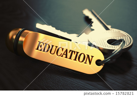 Education Concept. Keys with Golden Keyring. 15782821