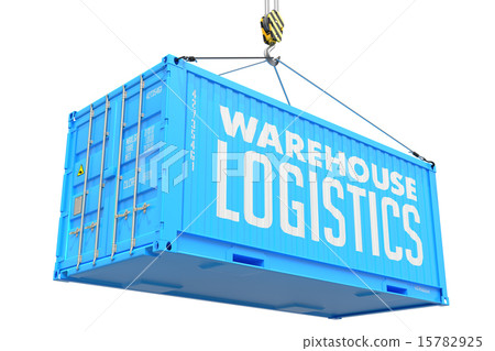 Warehouse Logistics -Blue  Hanging Cargo Container. 15782925