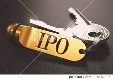 IPO Concept. Keys with Golden Keyring. IPO Concept. Keys with Golden Keyring. 15782926