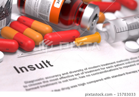 Insult. Medical Concept with Composition of Medicament. 15783033