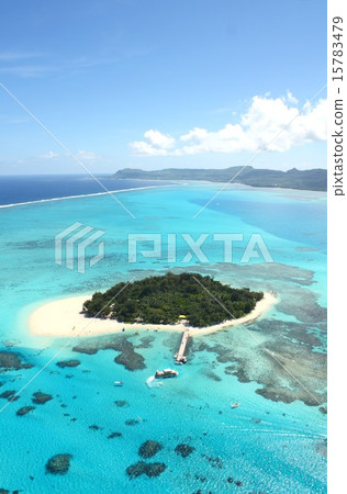 Mangagaha Island floating in the beautiful lagoon off the south island of Saipan and the Saipan island seen in the background Mangagaha Island floating in the beautiful lagoon off the south island of Saipan and the Saipan island seen in the background 15783479