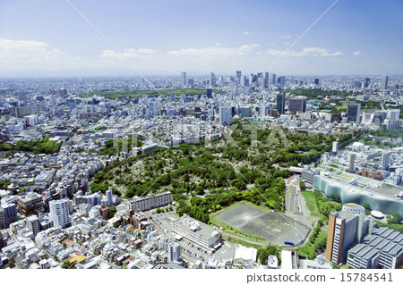 Overall view of Tokyo over super wide angle Shibuya Shinjuku Overall view of Tokyo over super wide angle Shibuya Shinjuku 15784541