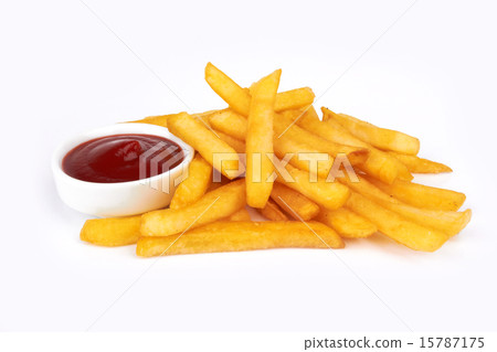 French fries with ketchup 15787175