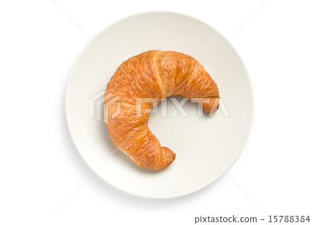 fresh croissant on plate 15788384