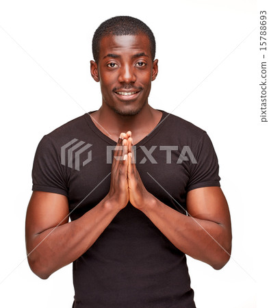 portrait of handsome young black african smiling man 15788693