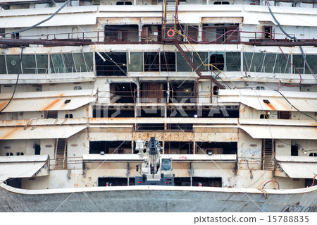 Costa Concordia wreck in Genoa Harbor Costa Concordia wreck in Genoa Harbor 15788835