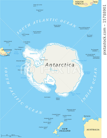 Antarctic Region Political Map 15788901