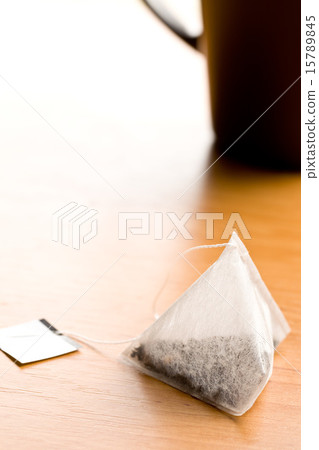tea bag on table tea bag on table 15789845