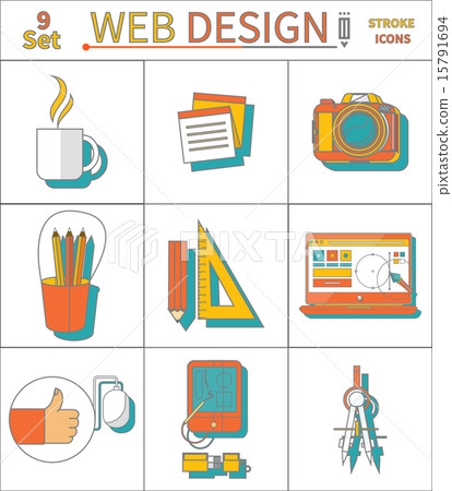 Set Thin Line Icons of Web Design - Stock Illustration [15791694] - PIXTA