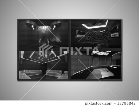 cctv monitor grey tone display for interior 15793842