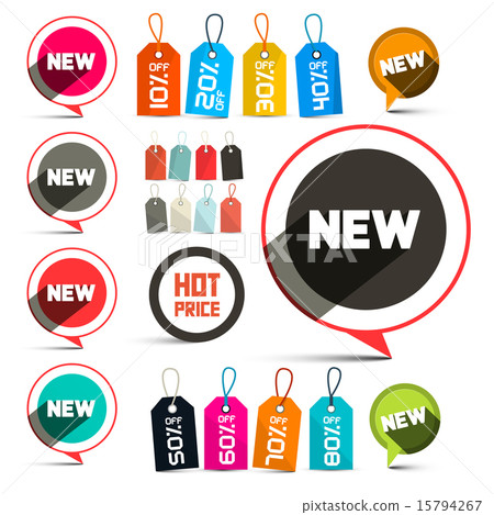 Business Vector Labels - Stickers with New Title 15794267