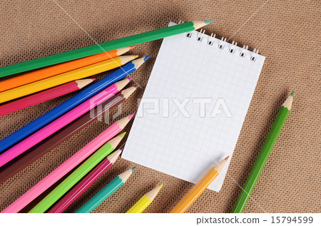 Color pencils on a board Color pencils on a board 15794599