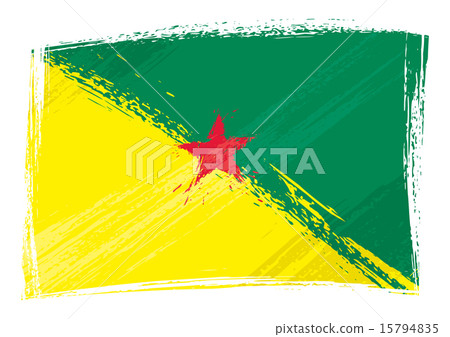 Grunge French Guiana flag 15794835