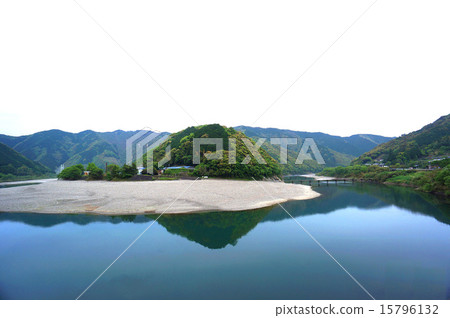 Shimanto River and Iwama Subtraction Bridge 15796132