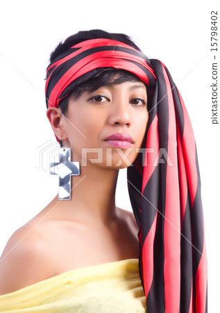 Japanese woman isolated on the white Japanese woman isolated on the white 15798402
