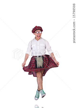 Funny scotsman isolated on the white 15798508