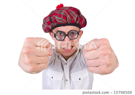 Funny scotsman isolated on the white 15798509