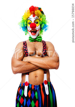 Funny clown isolated on white 15798834