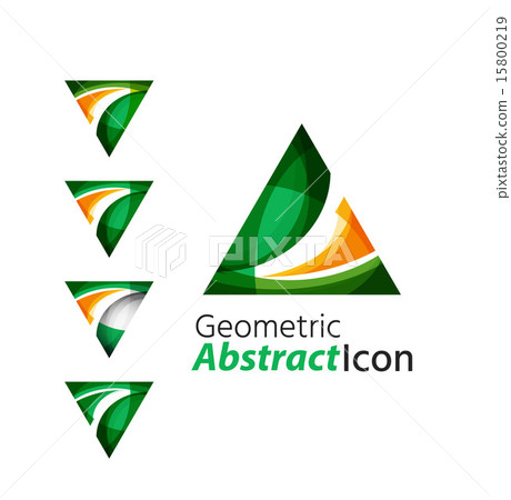 Set of abstract geometric company logo triangle, arrow Set of abstract geometric company logo triangle, arrow 15800219