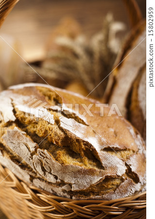 Variety of bread, natural colorful tone 15802959