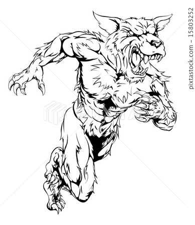 Wolf mascot 15803252