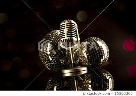 Music microphone, music saturated concept 15803363