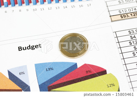 Coins and business charts Coins and business charts 15803461