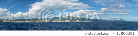 genoa town cityscape panorama from the sea genoa town cityscape panorama from the sea 15806391