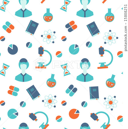 Seamless Pattern with Chemical and Medical Objects Seamless Pattern with Chemical and Medical Objects 15808251