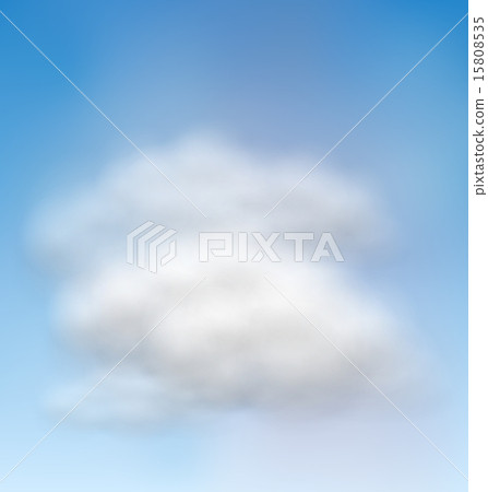 Background Blue Sky Fluffy Clouds - Stock Illustration [15808535] - PIXTA