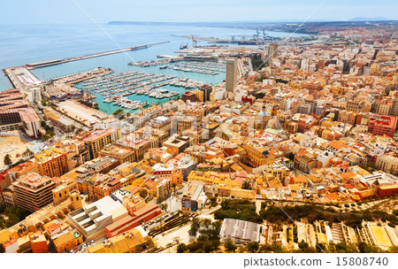 seaside part of Alicante and port seaside part of Alicante and port 15808740