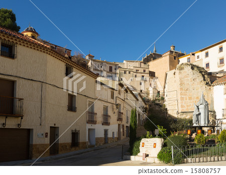 Picturesque narrow street in Chinchilla de Monte-Aragon 15808757
