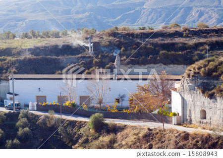 Stovepipe of dwelling caves. Cortes de Baza Stovepipe of dwelling caves. Cortes de Baza 15808943