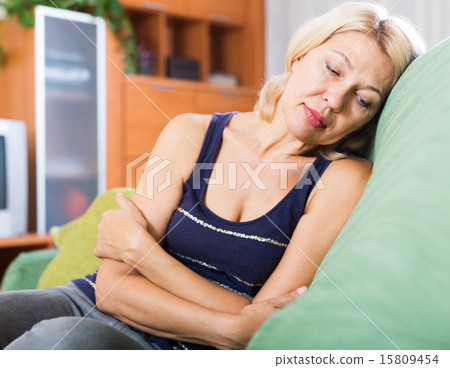 Depressed mature woman 15809454