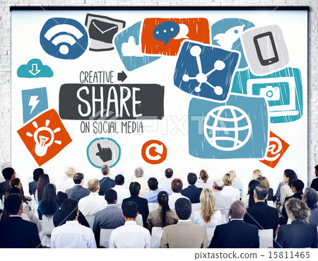 Share Sharing Social Media Networking Online Download Concept 15811465
