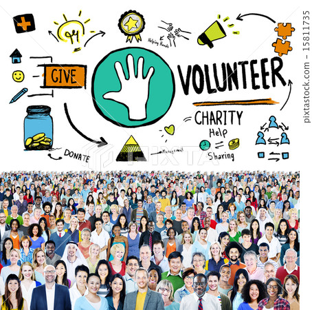 Volunteer Charity Help Sharing Giving Donate Assisting Concept Volunteer Charity Help Sharing Giving Donate Assisting Concept 15811735