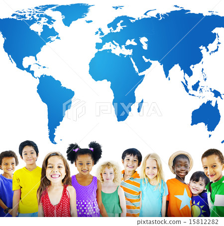 Global Globalization World Map Environmental Concservation Conce 15812282