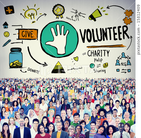 Volunteer Charity Help Sharing Giving Donate Assisting Concept Volunteer Charity Help Sharing Giving Donate Assisting Concept 15812409