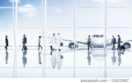 Airport Travel Business People Trip Transportation Airplane Conc Airport Travel Business People Trip Transportation Airplane Conc 15812987