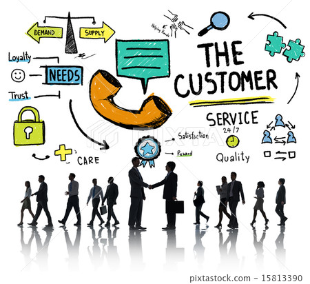 The Customer Service Target Market Support Assistance Concept 15813390