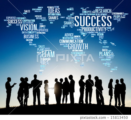 Success Growth Vision Ideas Team Business Plans Connect Concept 15813450