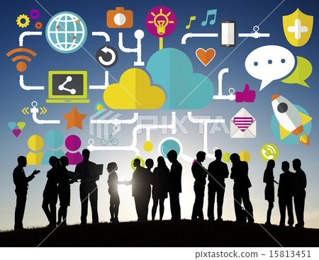 Social Media Social Networking Connection Data Storage Concept Social Media Social Networking Connection Data Storage Concept 15813451