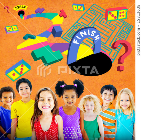 Kids Maze Puzzle Game Fun Solution Concept 15813638
